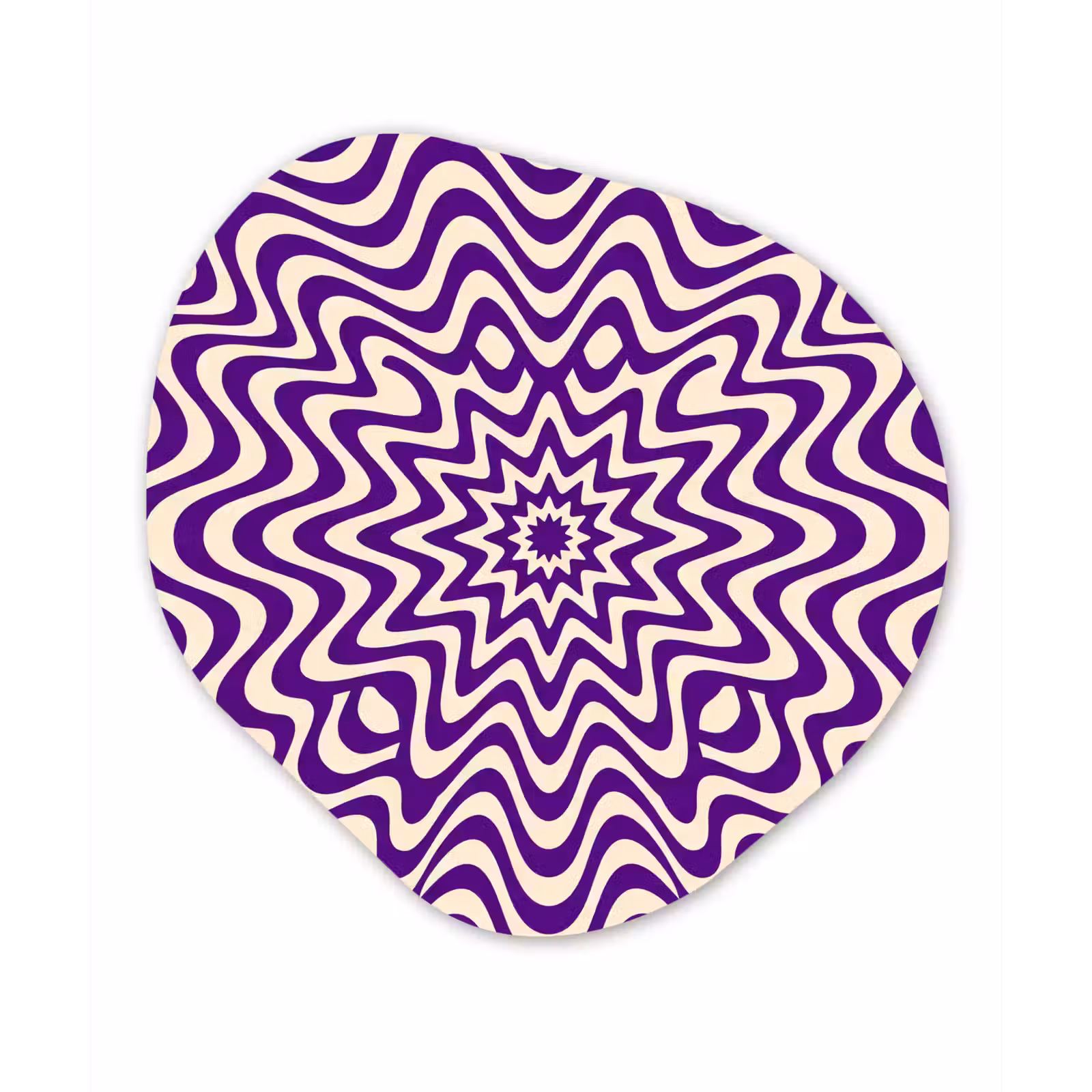 Organic - Glass - Abstract - Waves - Optical - Modern - Purple — 1