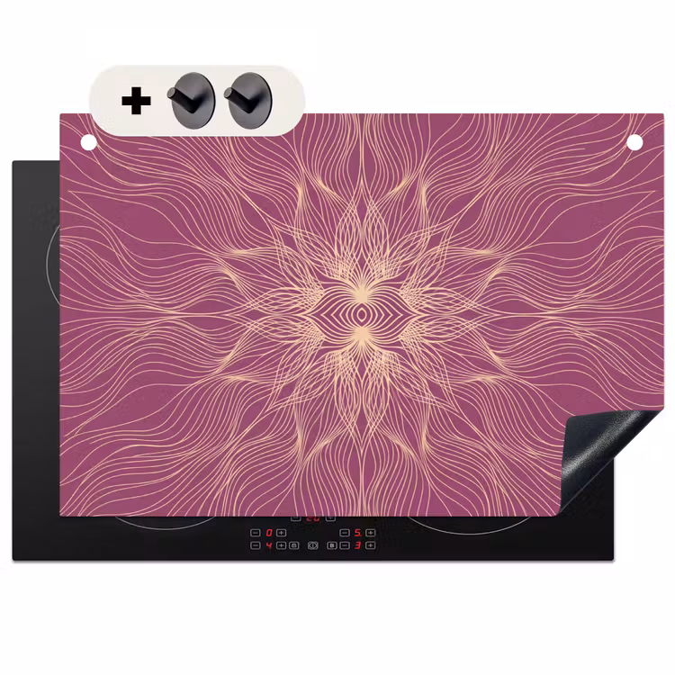 Induction Hob Cover & Splashback (2-in-1) - Lines - Pattern - Abstract — 1