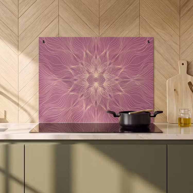 Induction Hob Cover & Splashback (2-in-1) - Lines - Pattern - Abstract — 2