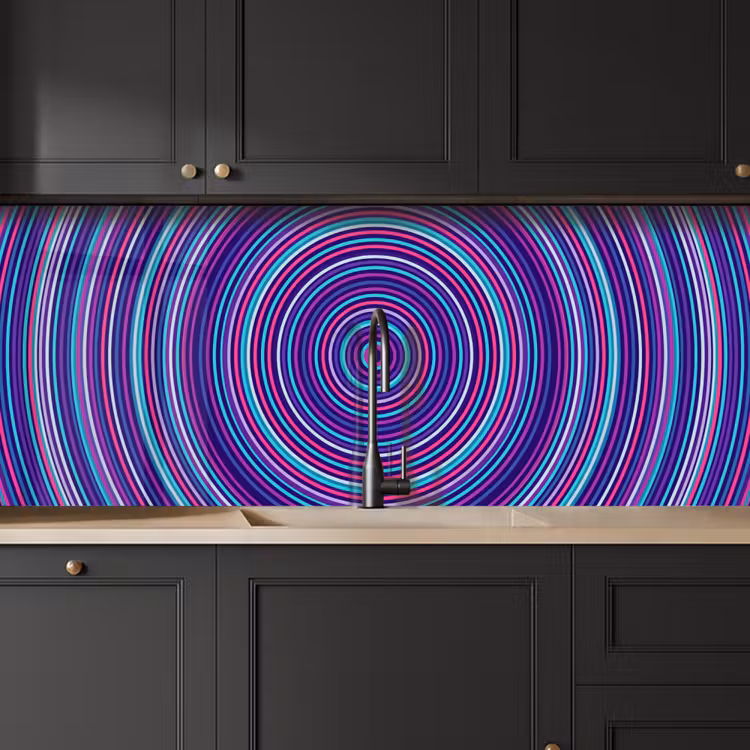 Kitchen Wall Splashback - Abstract - Circles - Colorful — 3