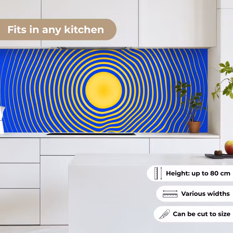 Kitchen Wall Splashback - Abstract Pattern - Blue — 4