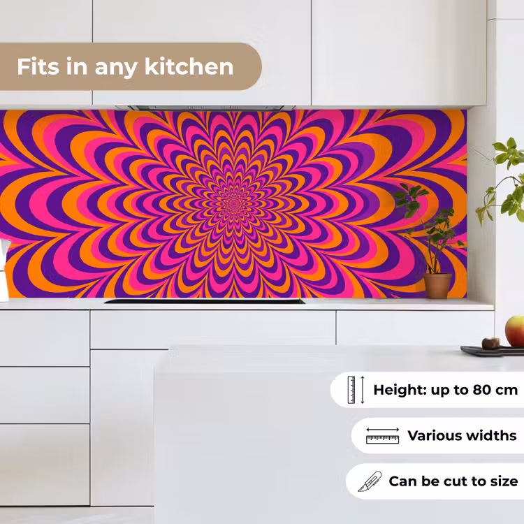 Kitchen Wall Splashback - Pattern - Optical - Colorful — 4