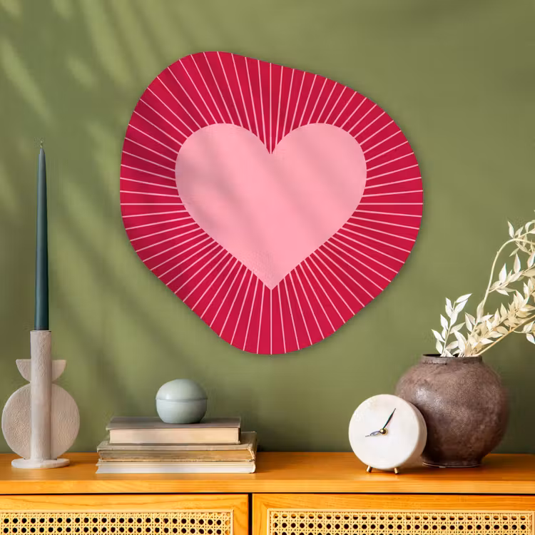 Organic - Glass - Heart - Rays - Love - Abstract - Pink — 2