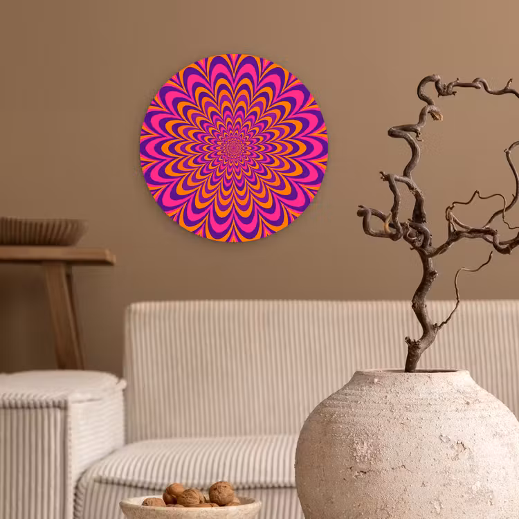 round wall art - Pattern - Optical - Colorful — 2