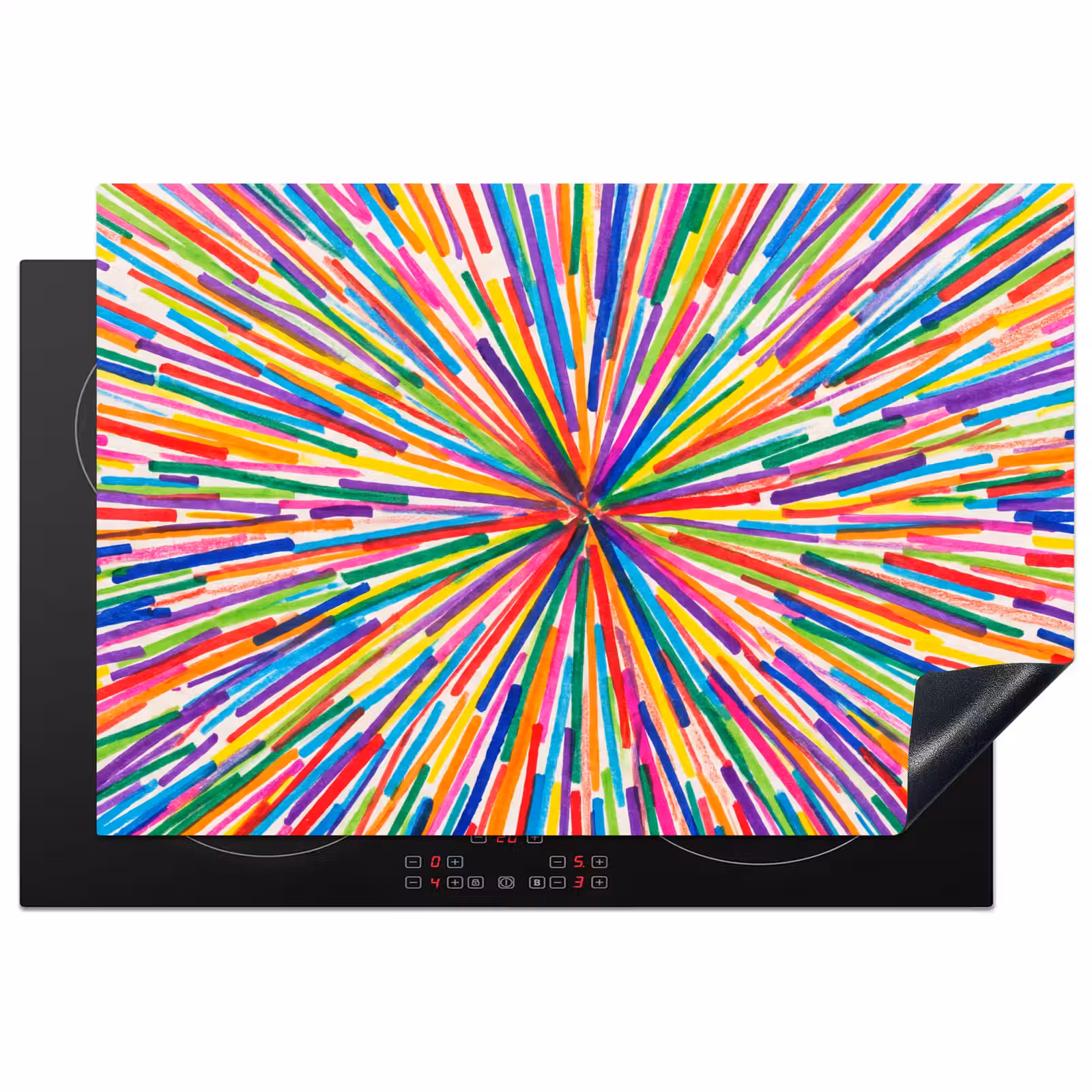 Induction Hob Cover - Lines - Colorful - Abstract — 1