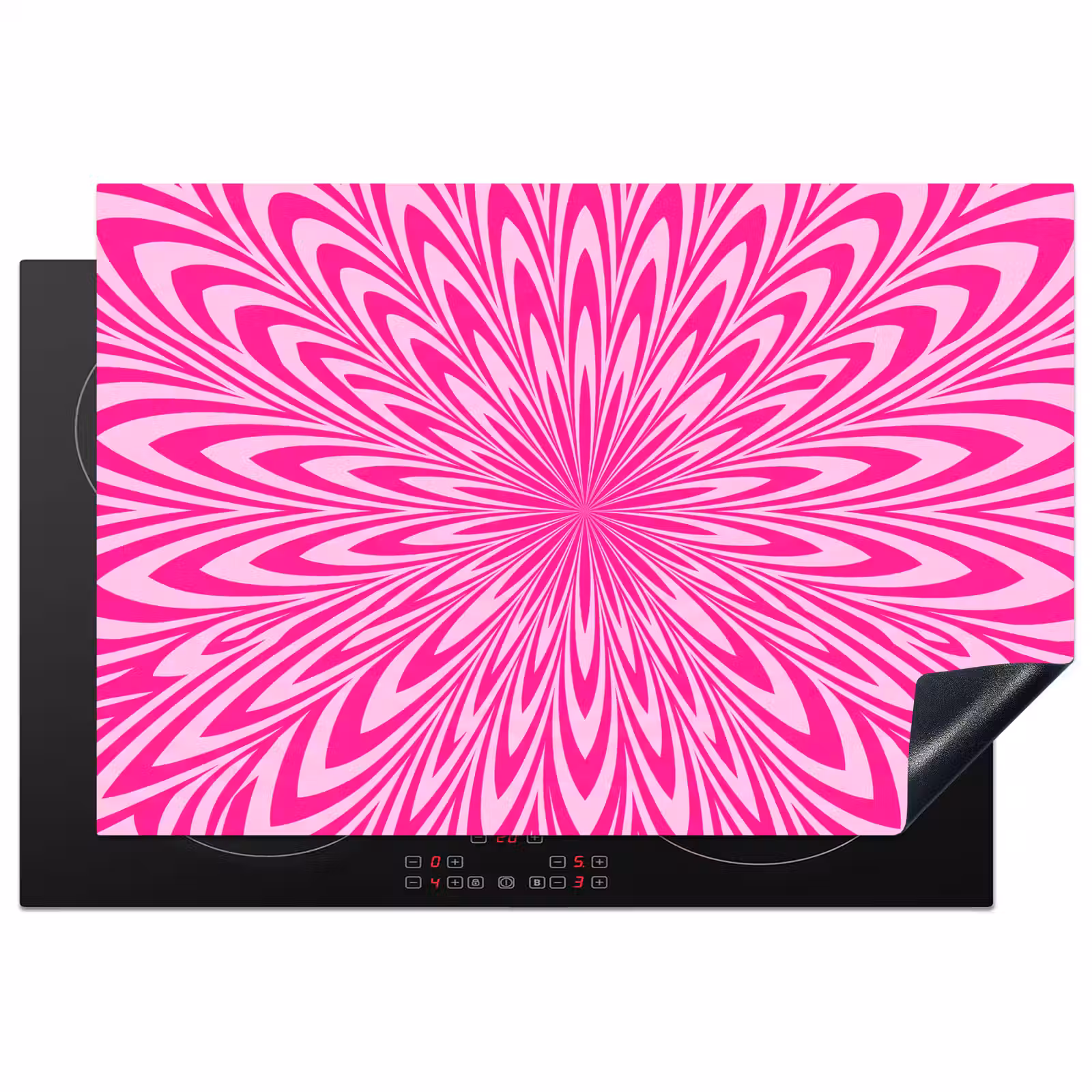 Induction Hob Cover - Pattern - Optical - Pink — 1