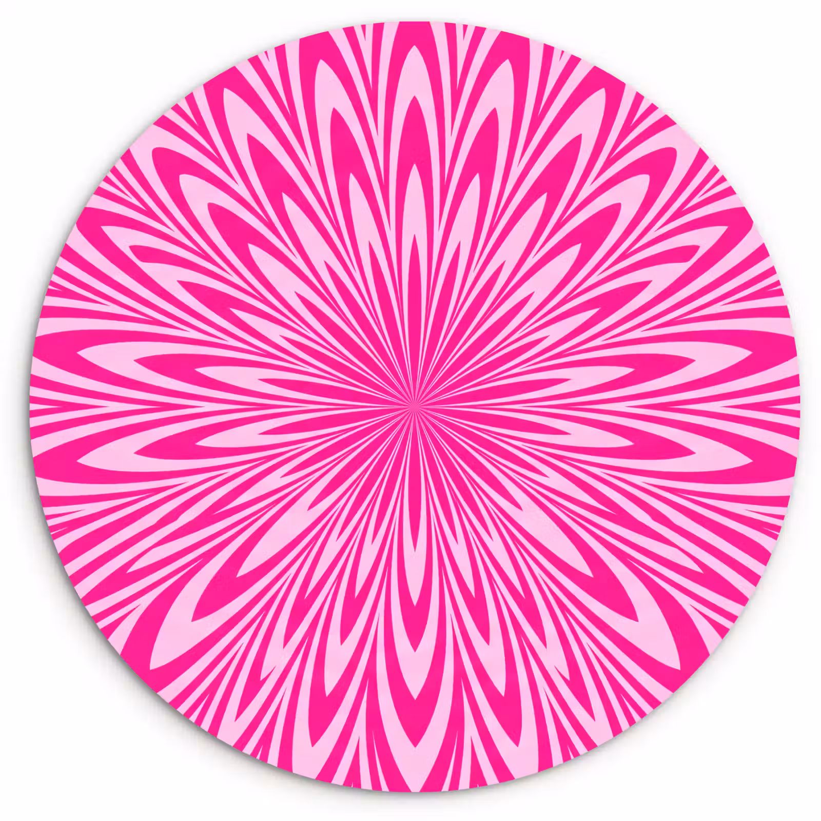 round wall art - Pattern - Optical - Pink — 1