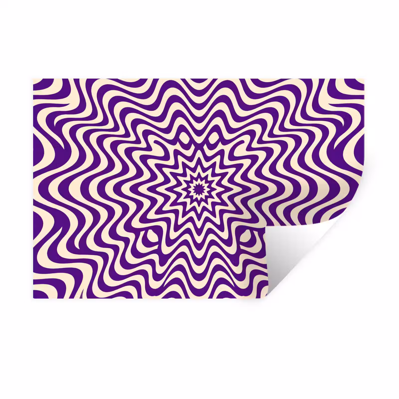 Wall Sticker - Abstract - Waves - Optical - Modern - Purple — 1