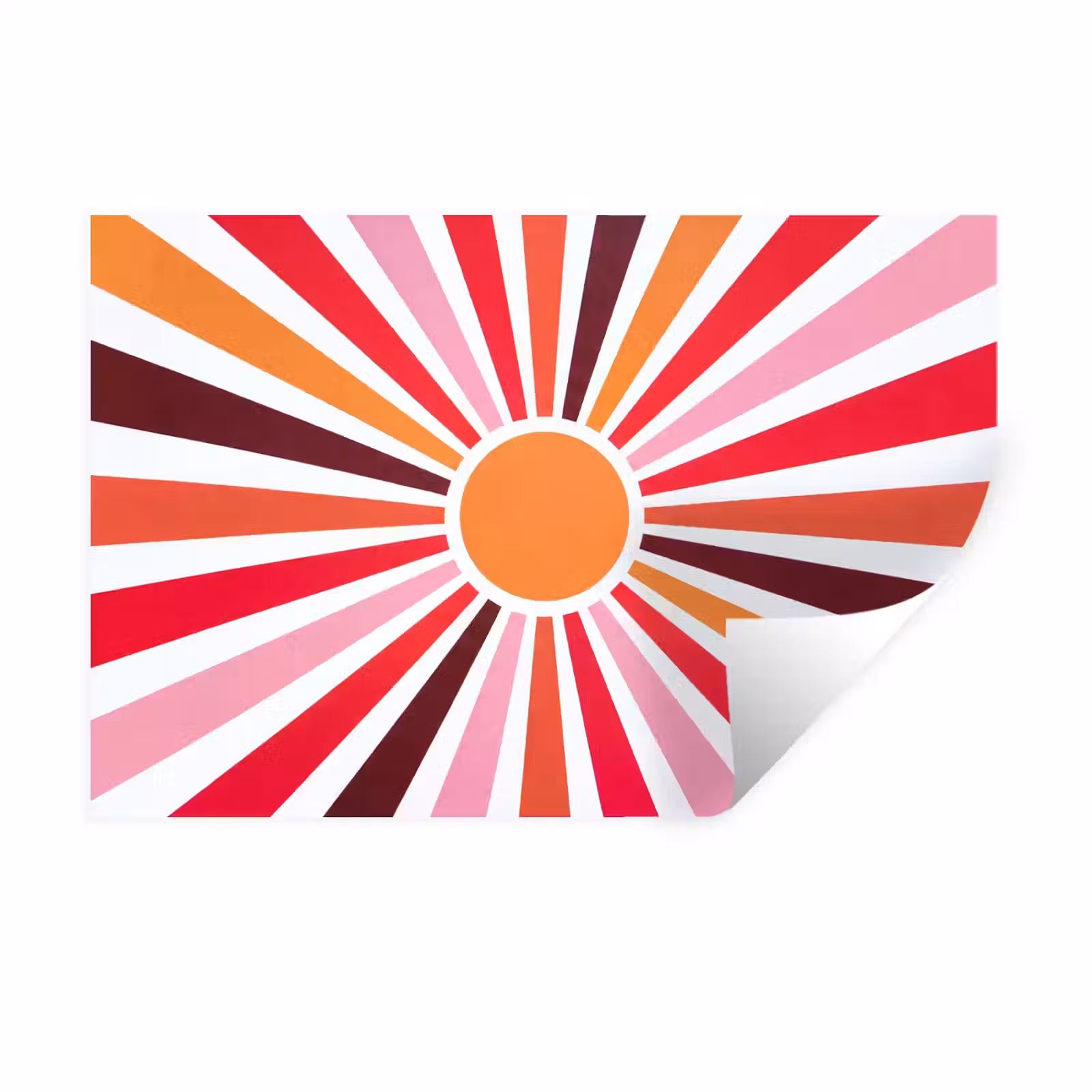 Wall Sticker - Sun - Rays - Abstract - Colorful — 1