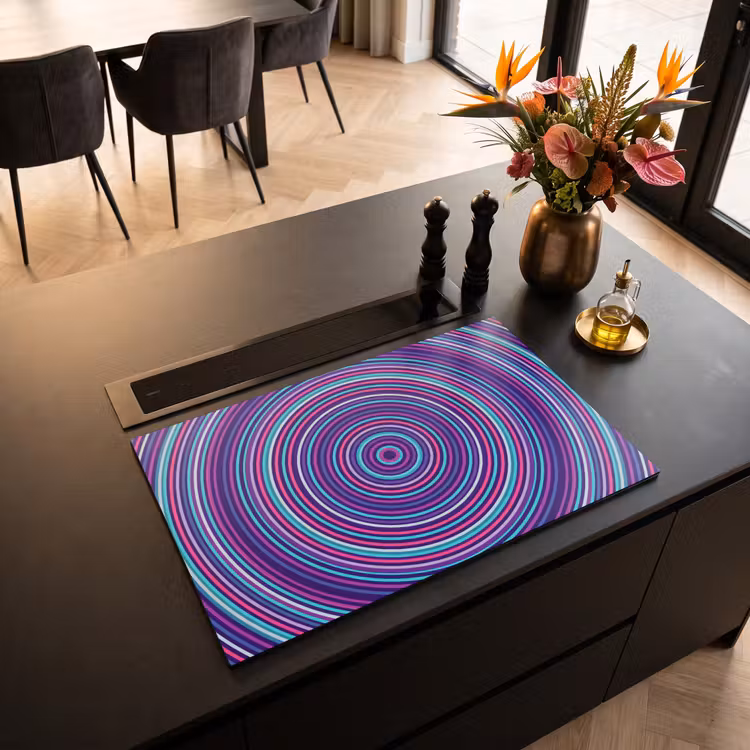 Induction Hob Cover - Abstract - Circles - Colorful — 2