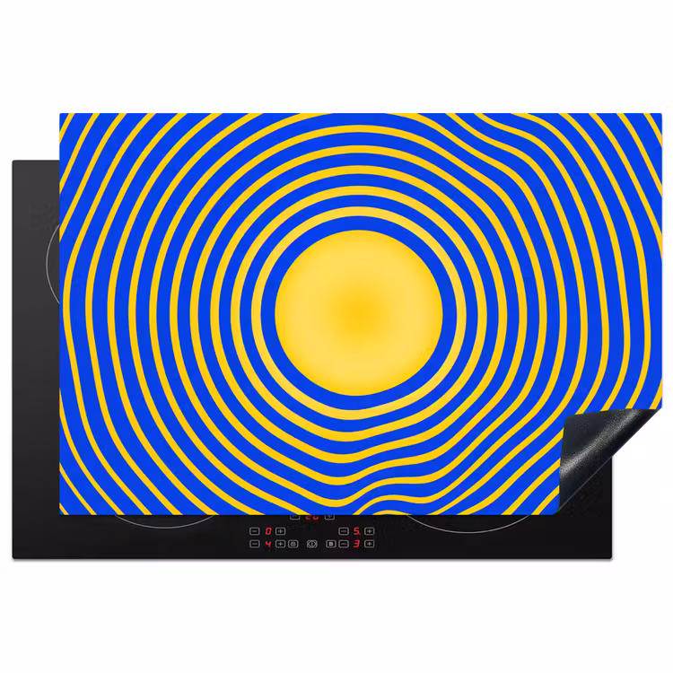 Induction Hob Cover - Abstract Pattern - Blue — 1