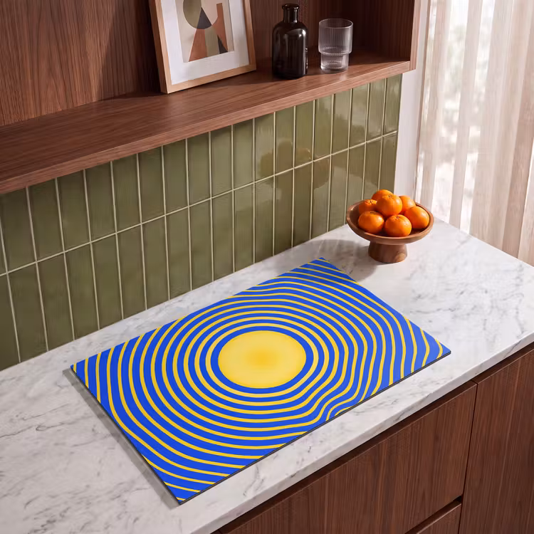 Induction Hob Cover - Abstract Pattern - Blue — 3