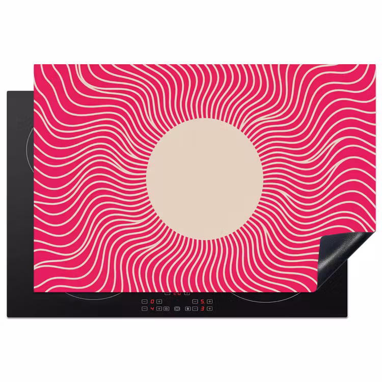 Induction Hob Cover - Abstract - Pattern - Pink — 1