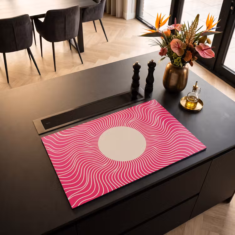 Induction Hob Cover - Abstract - Pattern - Pink — 2