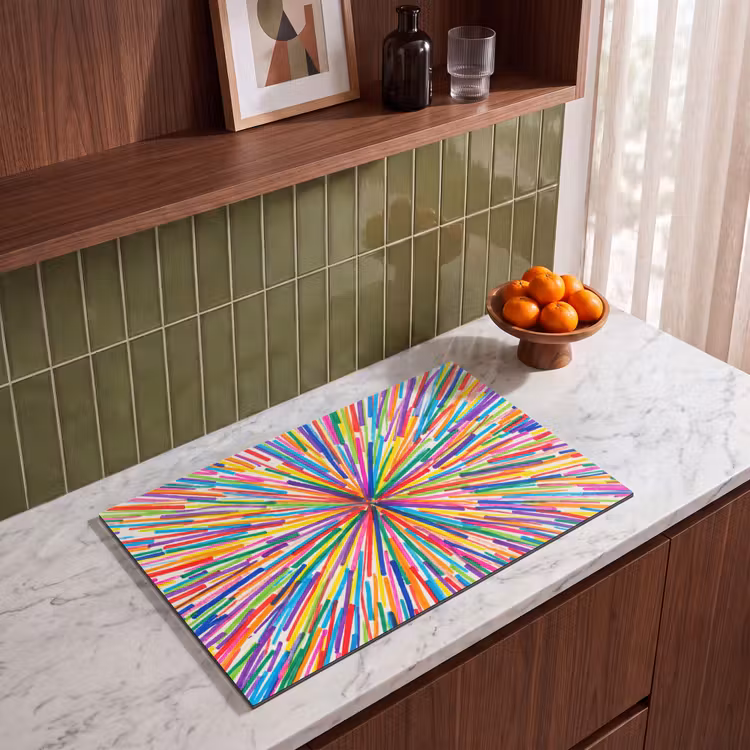 Induction Hob Cover - Lines - Colorful - Abstract — 3