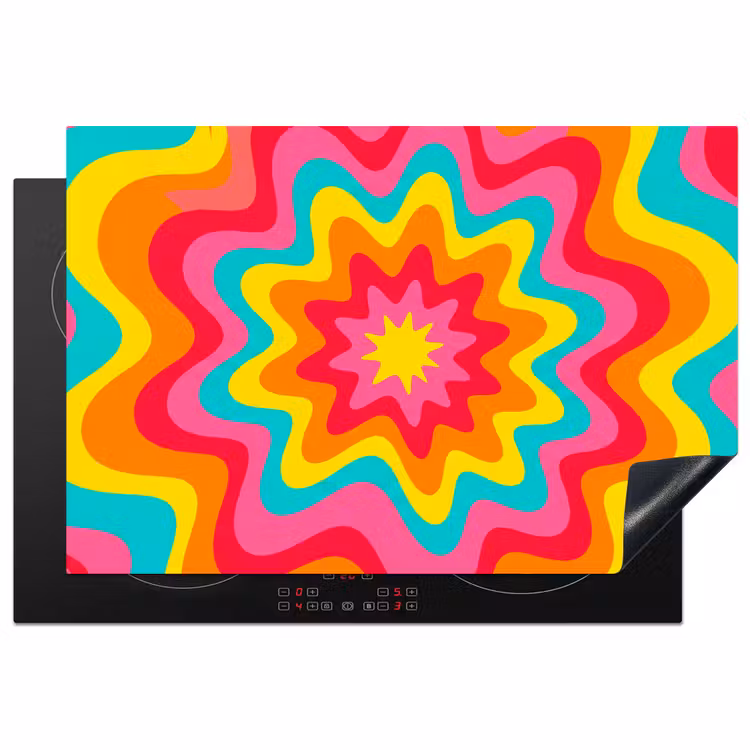 Induction Hob Cover - Pattern - Wavy - Colorful — 1