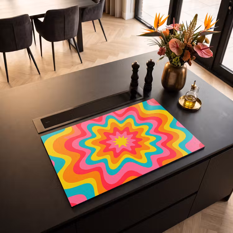Induction Hob Cover - Pattern - Wavy - Colorful — 2