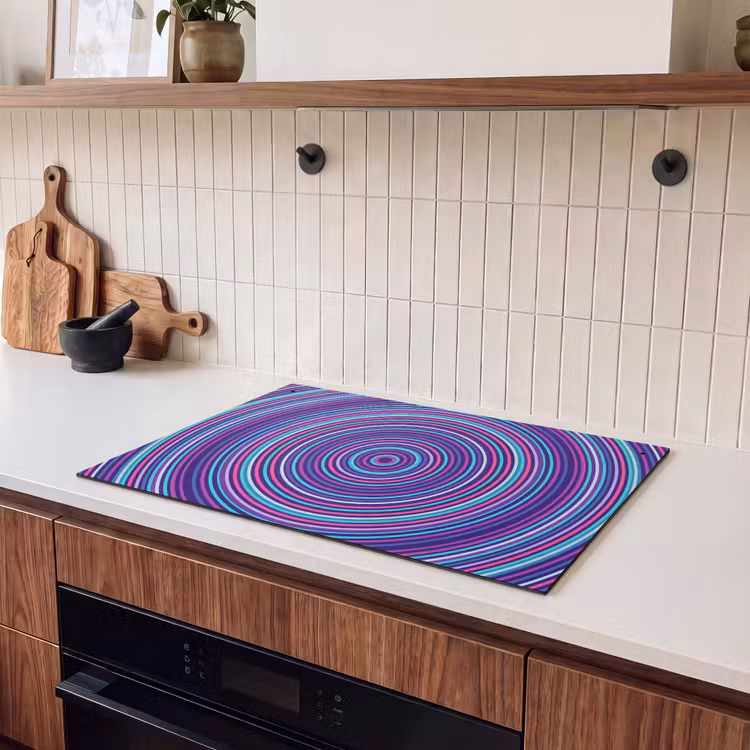 Induction Hob Cover & Splashback (2-in-1) - Abstract - Circles - Colorful — 3