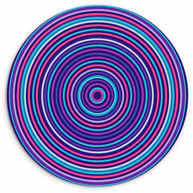 round wall art - Abstract - Circles - Colorful — 1