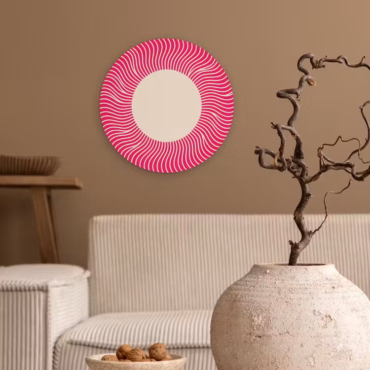 round wall art - Abstract - Pattern - Pink — 2
