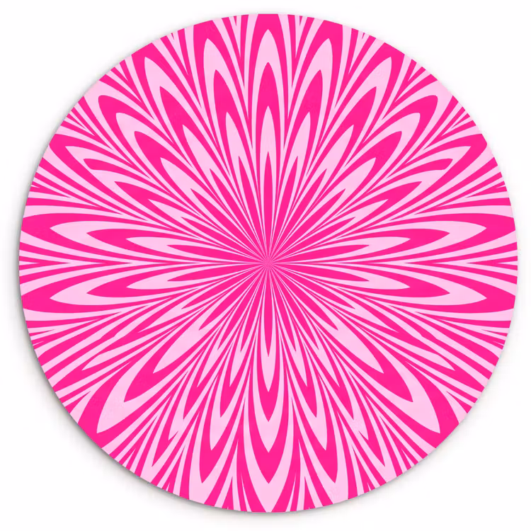 round wall art - Pattern - Optical - Pink — 1