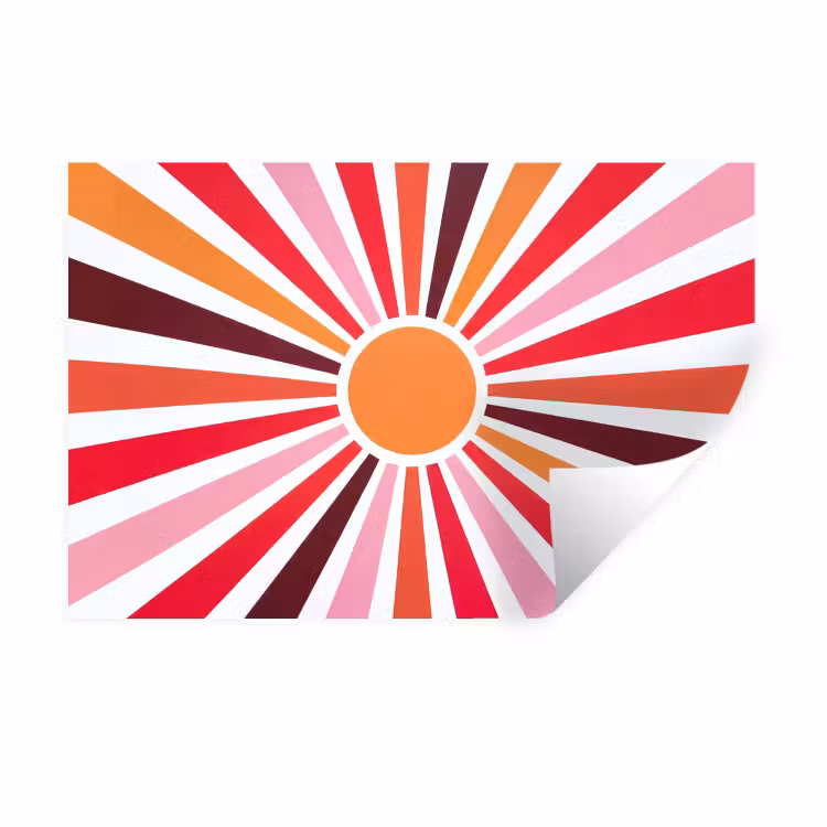 Wall Sticker - Sun - Rays - Abstract - Colorful — 1
