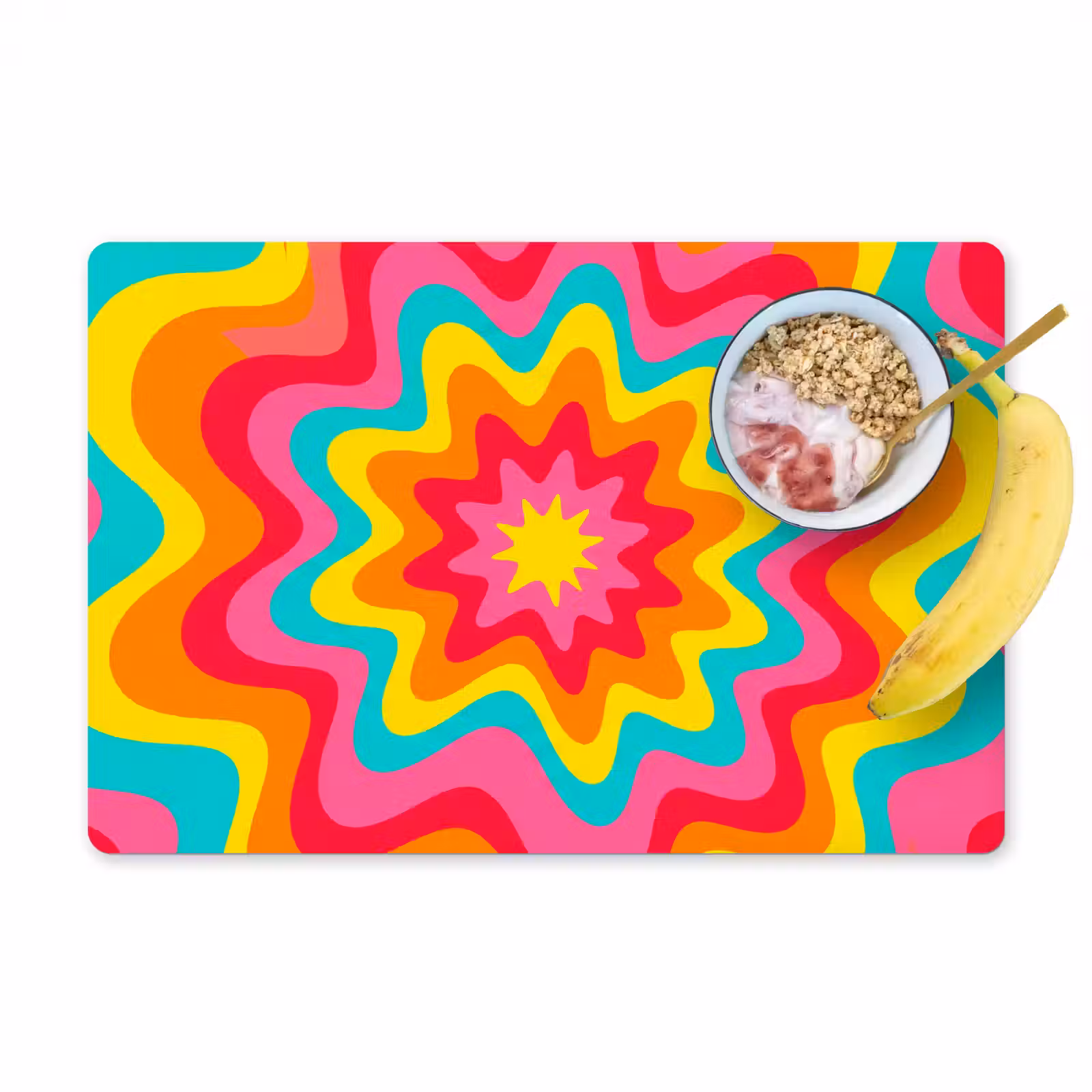 Placemat - 6 pieces - Pattern - Wavy - Colorful — 1