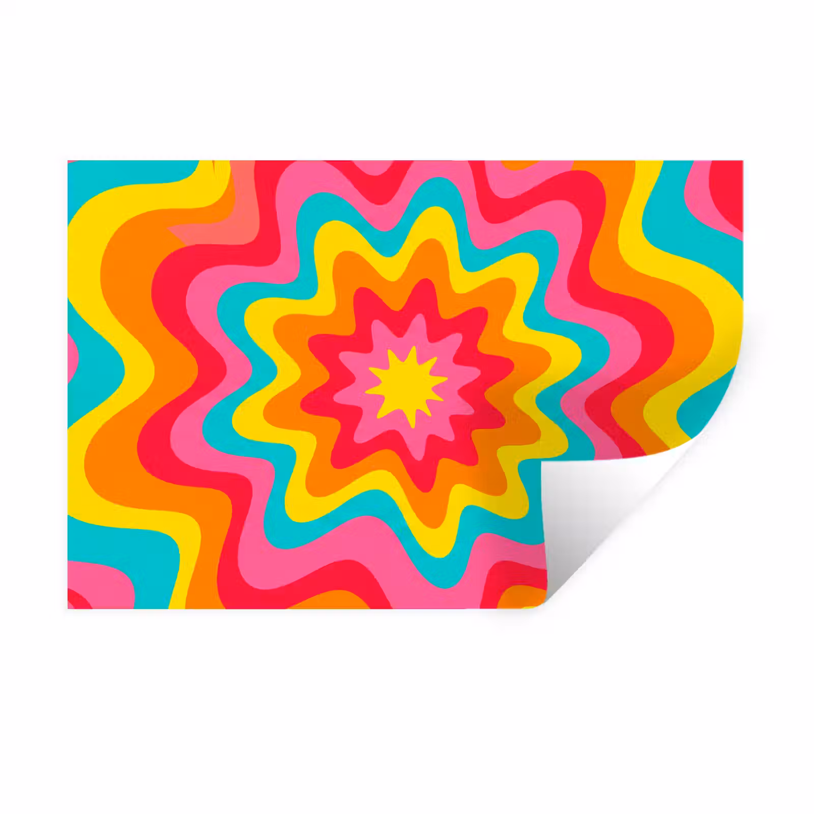 Wall Sticker - Pattern - Wavy - Colorful — 1