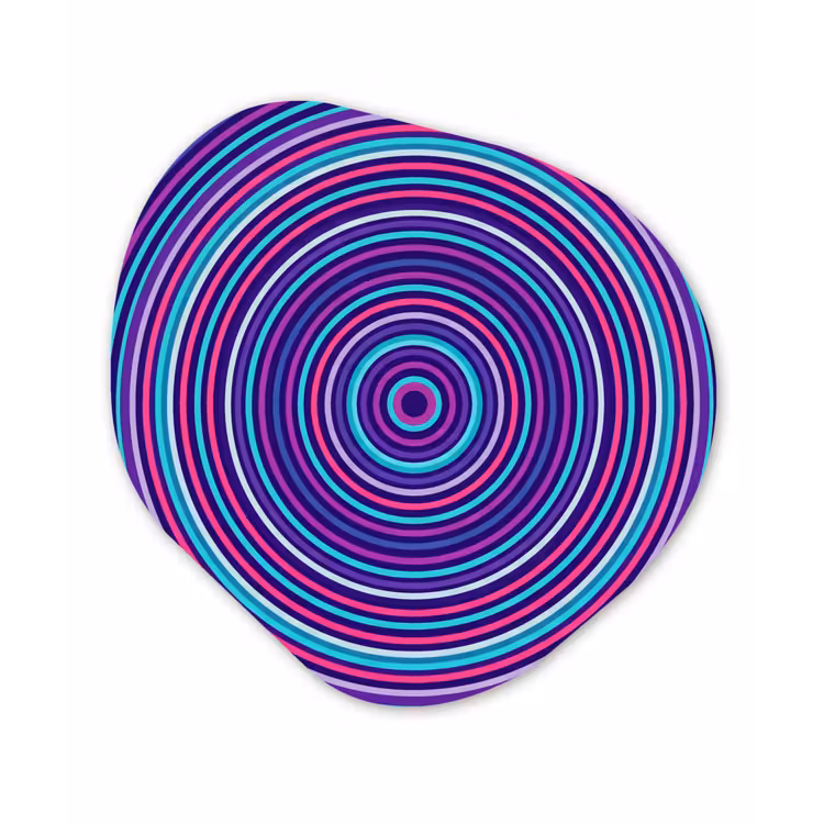 Organic painting - Aluminum -. Abstract - Circles - Colorful — 1