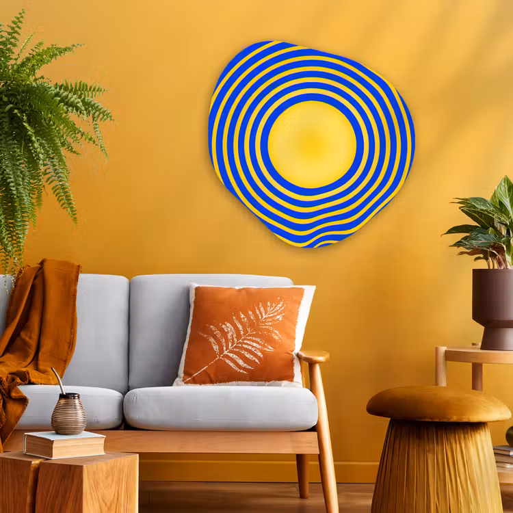 Organic painting - Aluminum -. Abstract Pattern - Blue — 3