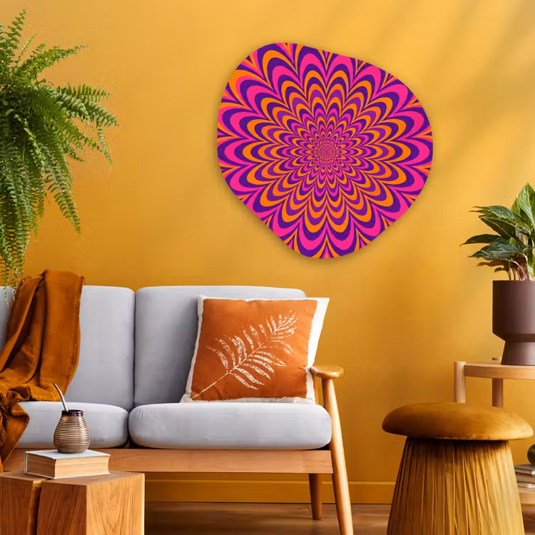 Organic painting - Aluminum -. Pattern - Optical - Colorful — 3