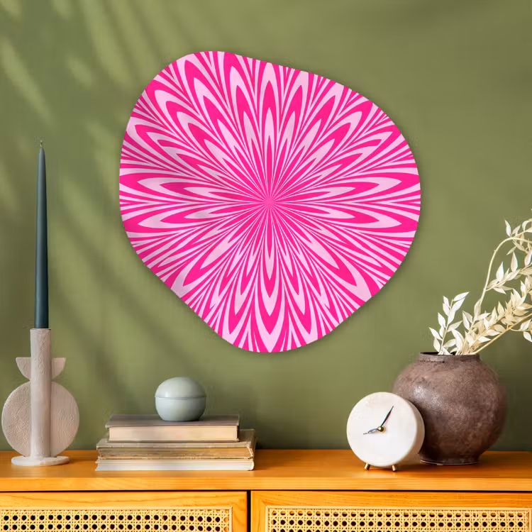 Organic painting - Aluminum -. Pattern - Optical - Pink — 2