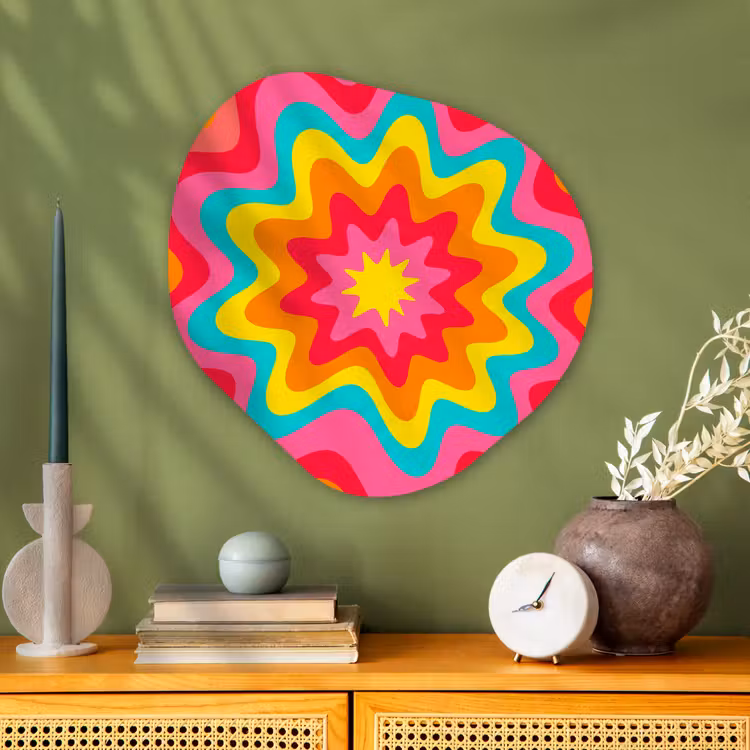 Organic painting - Aluminum -. Pattern - Wavy - Colorful — 2