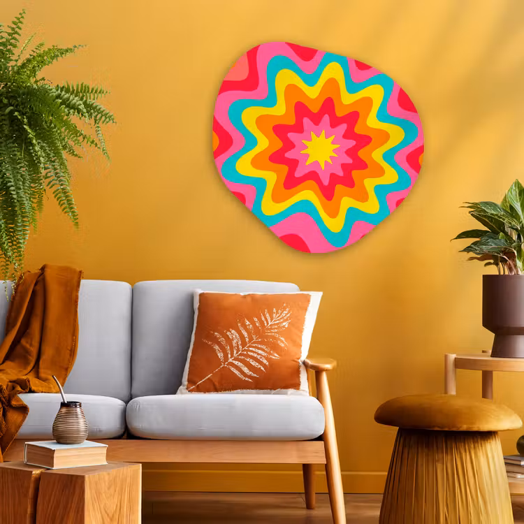 Organic painting - Aluminum -. Pattern - Wavy - Colorful — 3