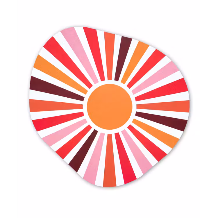 Organic painting - Aluminum -. Sun - Rays - Abstract - Colorful — 1