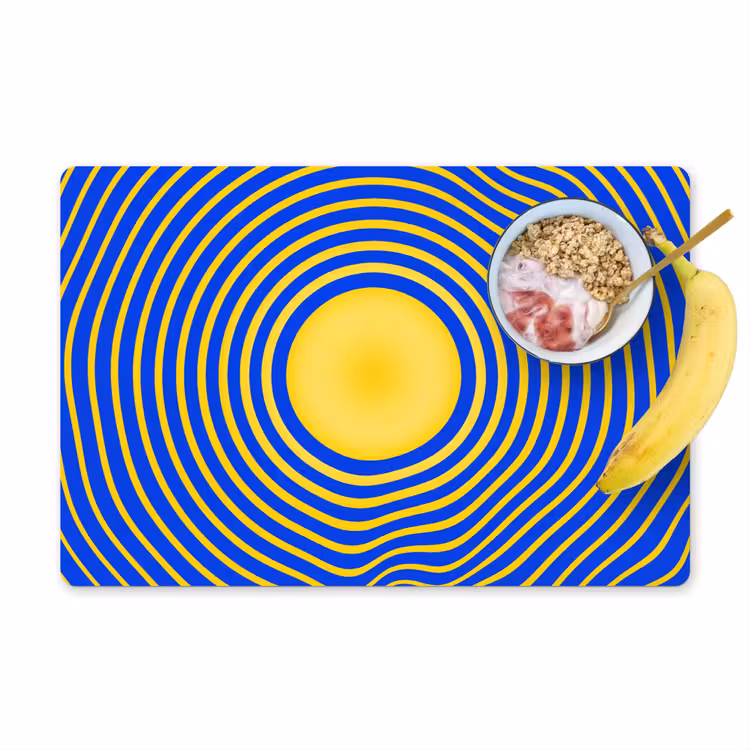 Placemat - 6 pieces - Abstract Pattern - Blue — 1