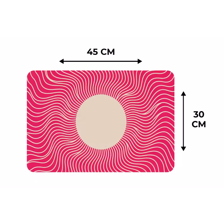 Placemat - 6 pieces - Abstract - Pattern - Pink — 3