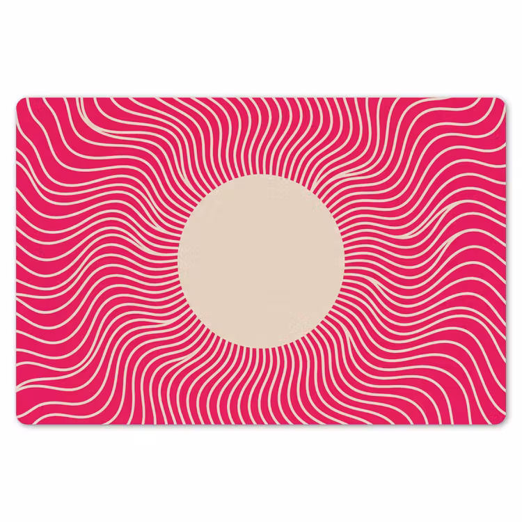 Placemat - 6 pieces - Abstract - Pattern - Pink — 6