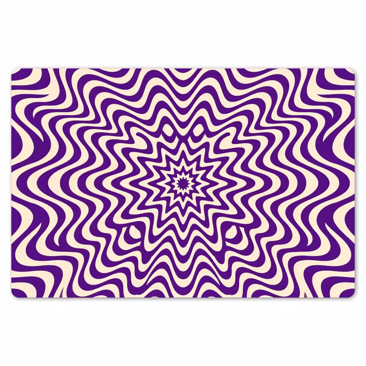 Placemat - 6 pieces - Abstract - Waves - Optical - Modern - Purple — 6