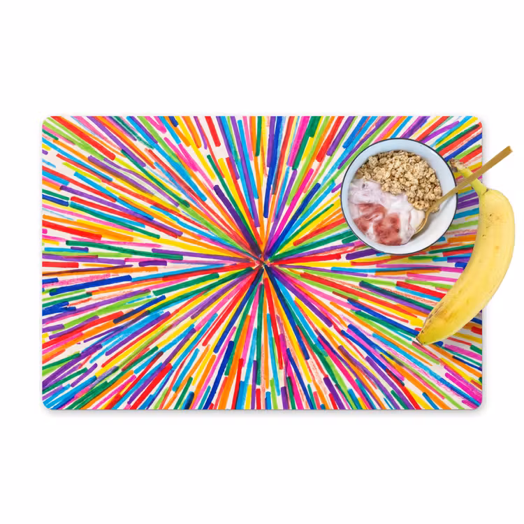 Placemat - 6 pieces - Lines - Colorful - Abstract — 1