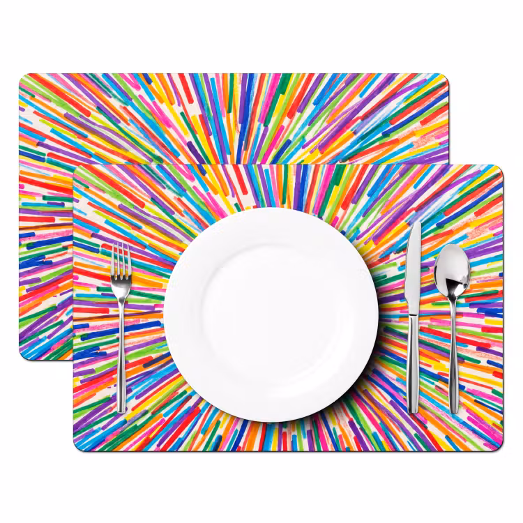 Placemat - 6 pieces - Lines - Colorful - Abstract — 2