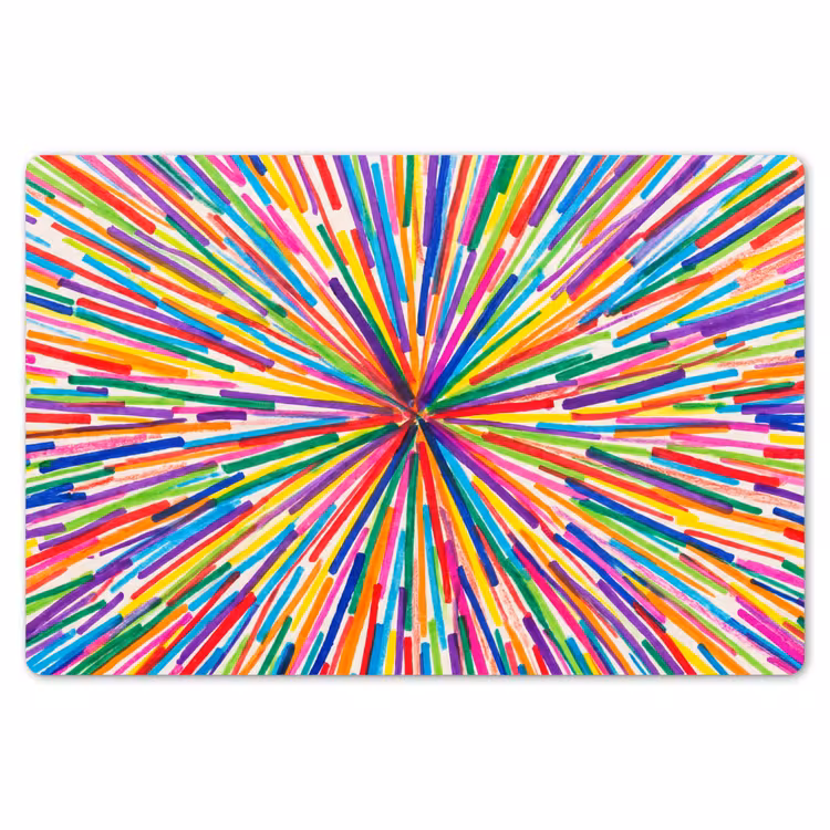 Placemat - 6 pieces - Lines - Colorful - Abstract — 6