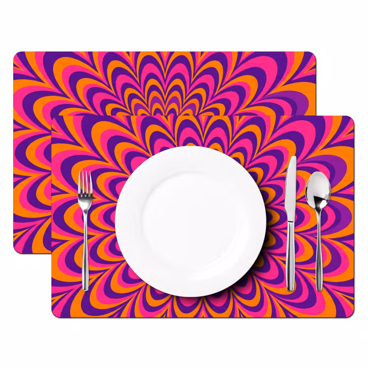 Placemat - 6 pieces - Pattern - Optical - Colorful — 2