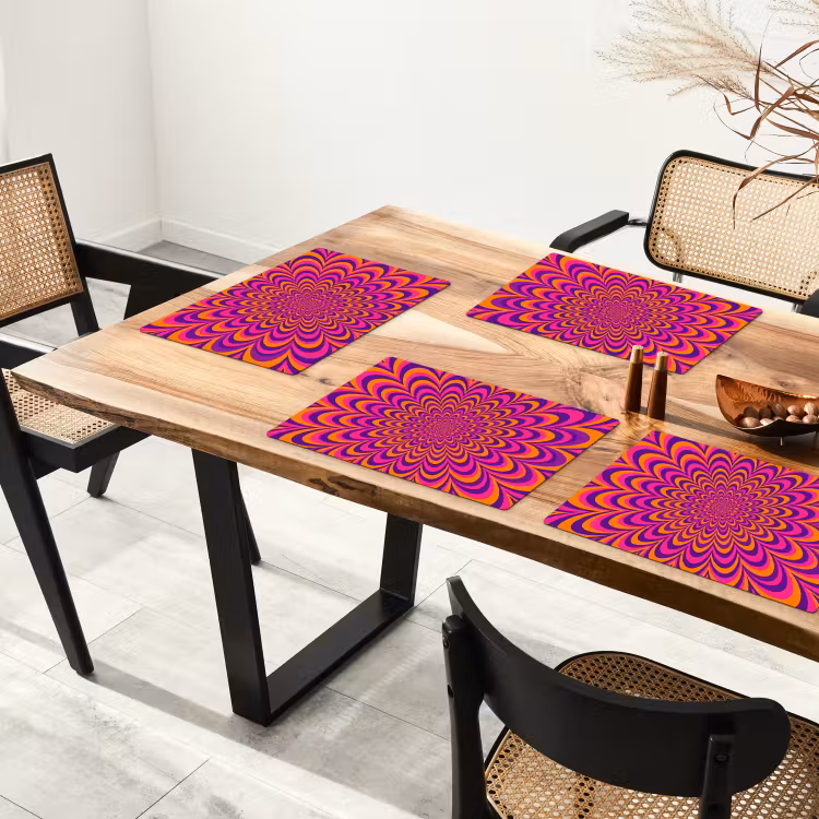 Placemat - 6 pieces - Pattern - Optical - Colorful — 4