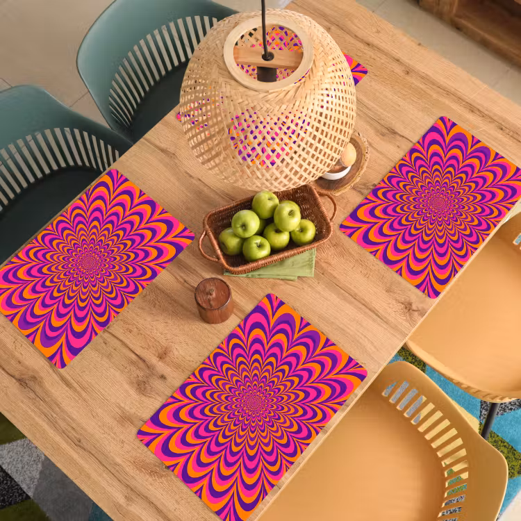 Placemat - 6 pieces - Pattern - Optical - Colorful — 5