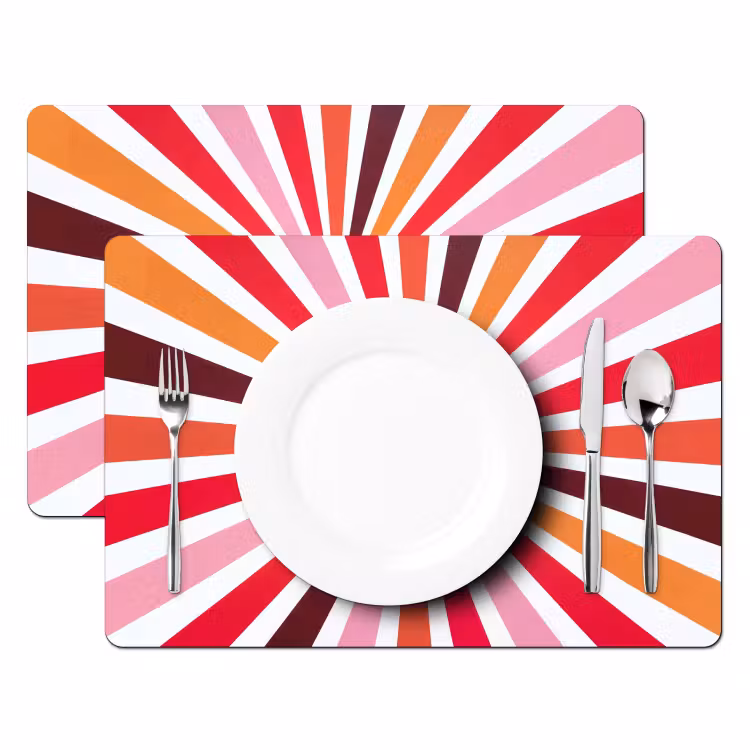 Placemat - 6 pieces - Sun - Rays - Abstract - Colorful — 2