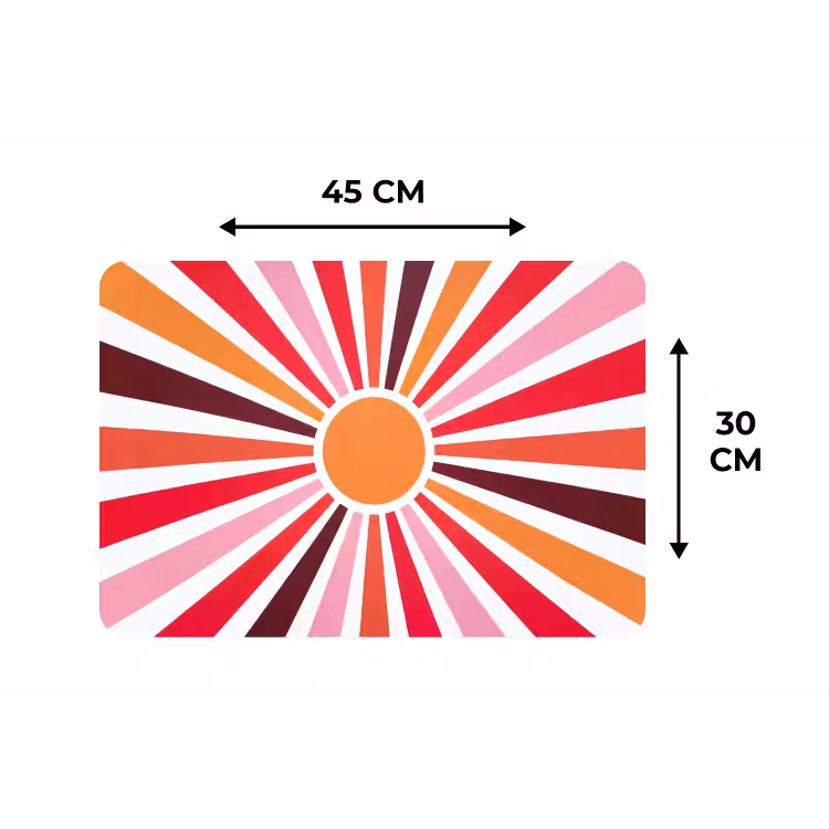 Placemat - 6 pieces - Sun - Rays - Abstract - Colorful — 3