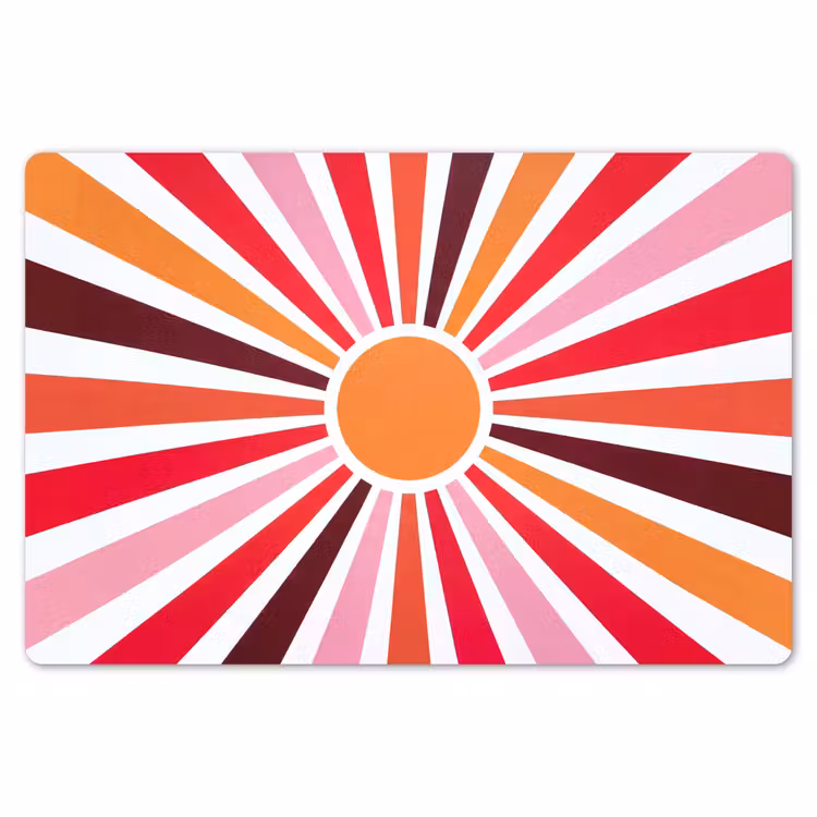 Placemat - 6 pieces - Sun - Rays - Abstract - Colorful — 6