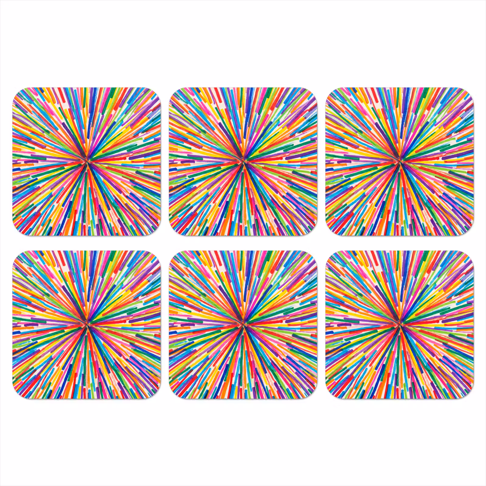 Coaster - Lines - Colorful - Abstract — 1