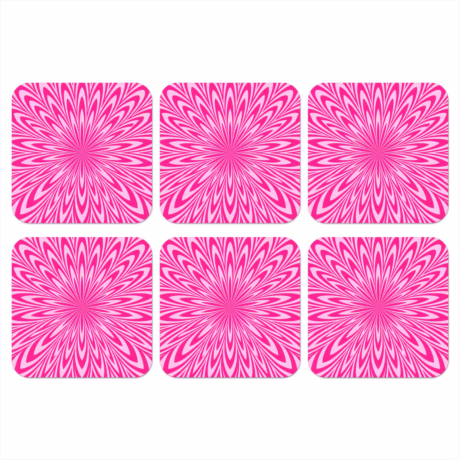 Coaster - Pattern - Optical - Pink — 1